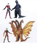 Microman Godzilla Vs King Ghidorah (1964): KM-SP01 Godzilla & King Ghidorah Figure Set