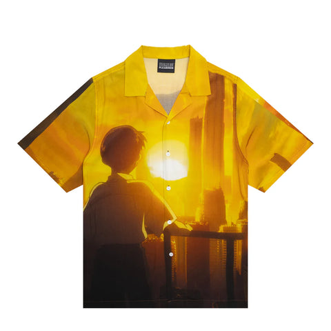 Pleasures x Evangelion Humanoid Tokyo-3 Button Down (Large)