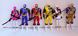 Power Rangers Ninja Steel 5" Action Figure Set of 5 + Gold Ranger (No Box)
