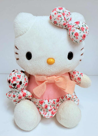 Sanrio Hello Kitty Holding Bear Plush 2003 (Missing Tag)