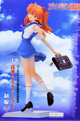 Aizu Rebuild of Evangelion: Asuka School Uniform Ver. 1/6 Completed Coldcast Statue