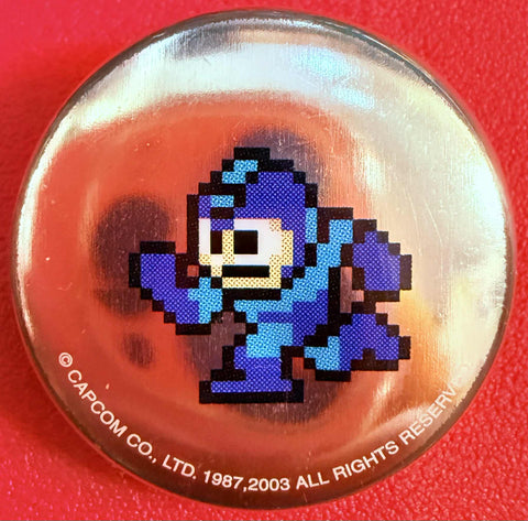 Capcom Mega Man 1" Metal Button 2003 (Running)