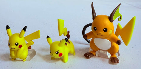 Bandai Pokemon Scale World Kanto Region Pikachu & Raichu Figure Set (No Box)