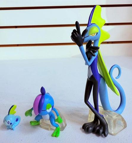 Bandai Pokemon Scale World Galar Region Sobble, Drizzle, & Inteleon Figure Set (No Box)