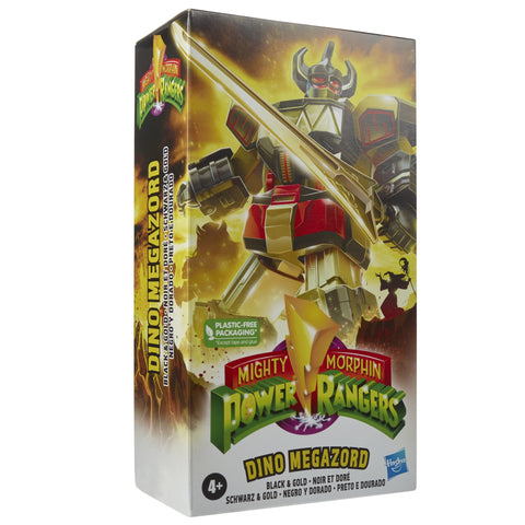 Mighty Morphin Power Rangers 7" Scale Retro Zord: Black & Gold Dino Megazord