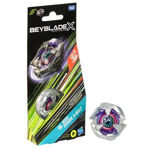 Beyblade X:Keel Shark 3-60LF Booster Pack Set with Defense Type Right-Spinning Top