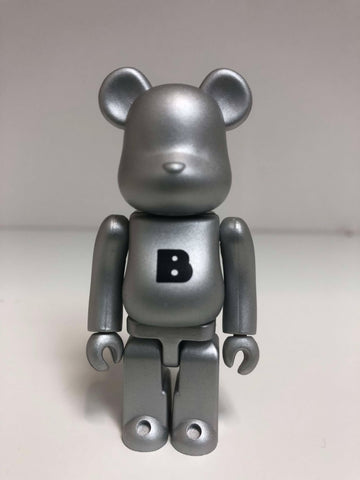 Medicom 100% Bearbrick Series 34: Basic B (Silver)