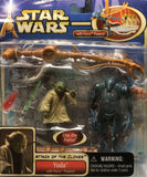 Star Wars Attack of the Clones: 3 3/4" Deluxe Yoda W/Force Powers!