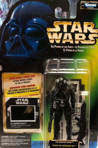 Star Wars Power of the Force: 3 3/4" Tie Fighter Pilot W/Freeze Frame Action Slide