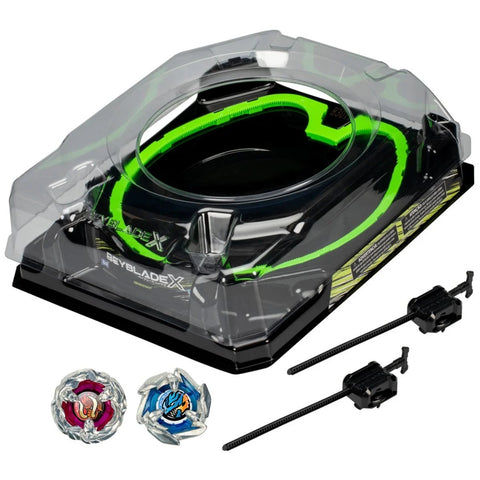 Beyblade X: Xtreme Battle Set with Beystadium Arena featuring X-Celerator Rail