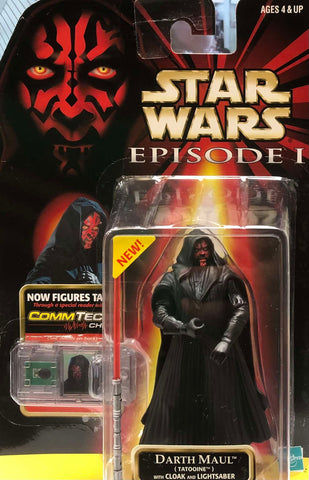 Star Wars Episode I CommTech Chip: 3 3/4" Darth Maul (Tatooine) W/Cloak & Lightsaber