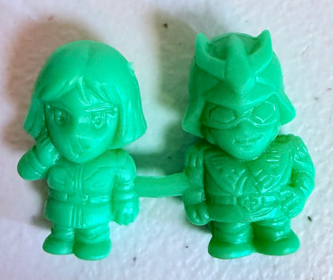 Bandai Gundam Gun Keshigashi: Char Aznable and Sayla Mass Green Keshi Figure Set