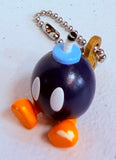 Bandai Shokugan Super Mario Bros. Mascot Charm Collection: Bob-Omb Ball Clasp Keychain
