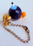 Bandai Shokugan Super Mario Bros. Mascot Charm Collection: Bob-Omb Ball Clasp Keychain