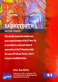 Marvel '95 Fleer Ultra: Sabertooth Trading Card # 41