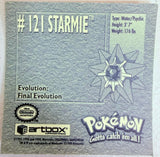 Artbox Pokemon: Starmie Sticker #121 1996