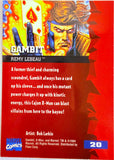 Marvel '95 Fleer Ultra: Gambit Trading Card # 20