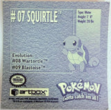 Artbox Pokemon: Squirtle Sticker #07 1996