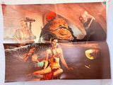 Star Wars Return of the Jedi Double-Sided Poster: Jabba the Hutt & Slave Leia/B-Wing 1983