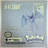 Artbox Pokemon: Zubat Sticker #41 1996