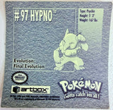 Artbox Pokemon: Hypno Sticker #97 1996