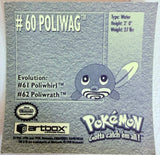 Artbox Pokemon: Poliwag Sticker #60 1996
