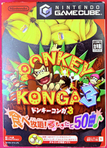 Nintendo Gamecube Donkey Konga 3: Tabe-houdai! Haru Mogitate 50 Kyoku (Japan Ver.)